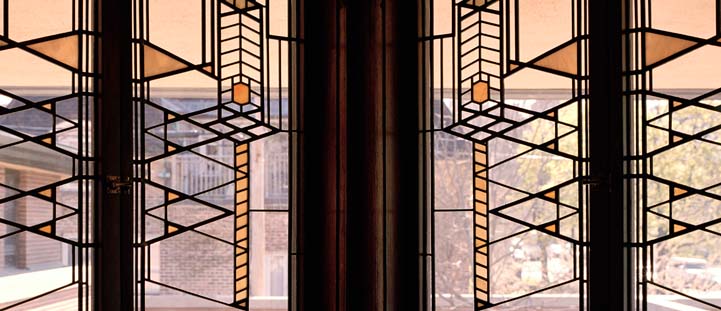 Frank Lloyd Wright stained glass window