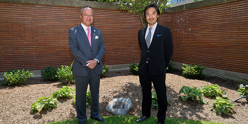 Mr. Sadayasu and Mr. Tane (Atelier Tsuyoshi Tane Architects), architect of the new Imperial Hotel.