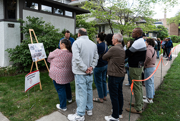 Outside the Andrews House