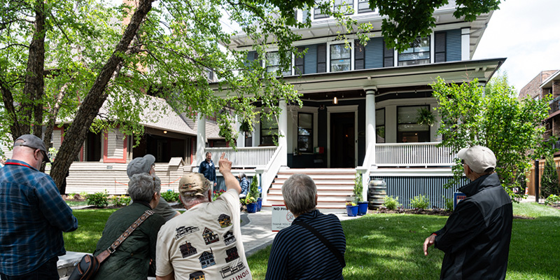 In front of Vaughan House