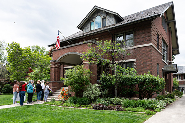 Guests in Front of Skiff House