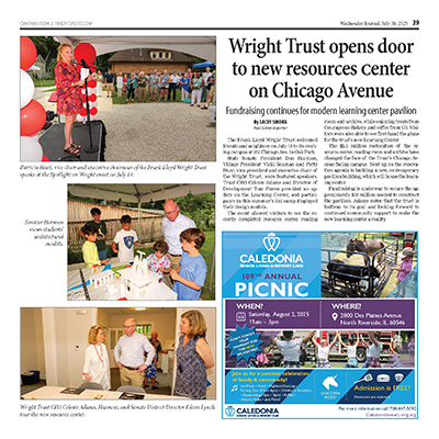 screenshot of Wednesday Journal article from 7/30/2025