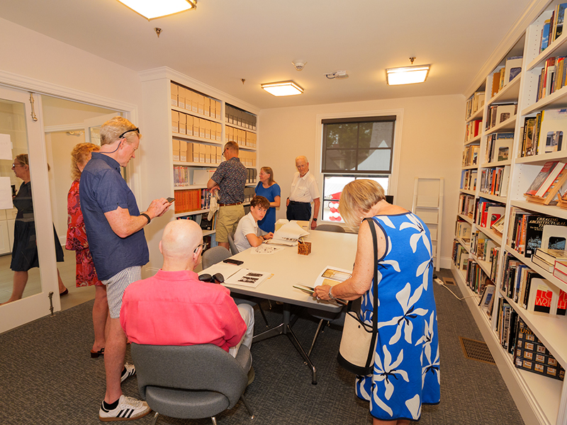 Neighbors enjoyed a preview of the new Reading Room