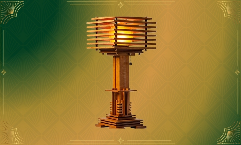 FRANK LLOYD WRIGHT STYLE GLOBE LAMP. PROVIDED BY: RAGSDALE HOME FURNISHINGS
