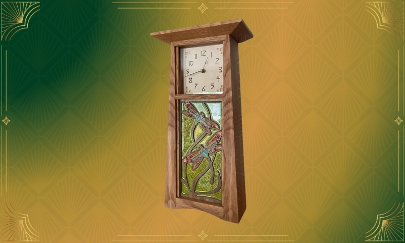 CRAFTSMAN STYLE WOOD CLOCK. PROVIDED BY: KEN CHORONZUK
