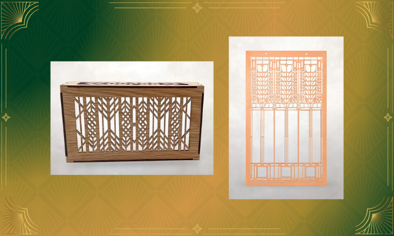 PRAIRIE STYLE DOORBELL CHIME COVER & WALL HANGING. PROVIDED BY: CS DESIGN INC.