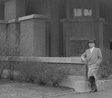Frank Lloyd Wright at the Robie House, 1957, Collection of the Frank Lloyd Wright Preservation Trust